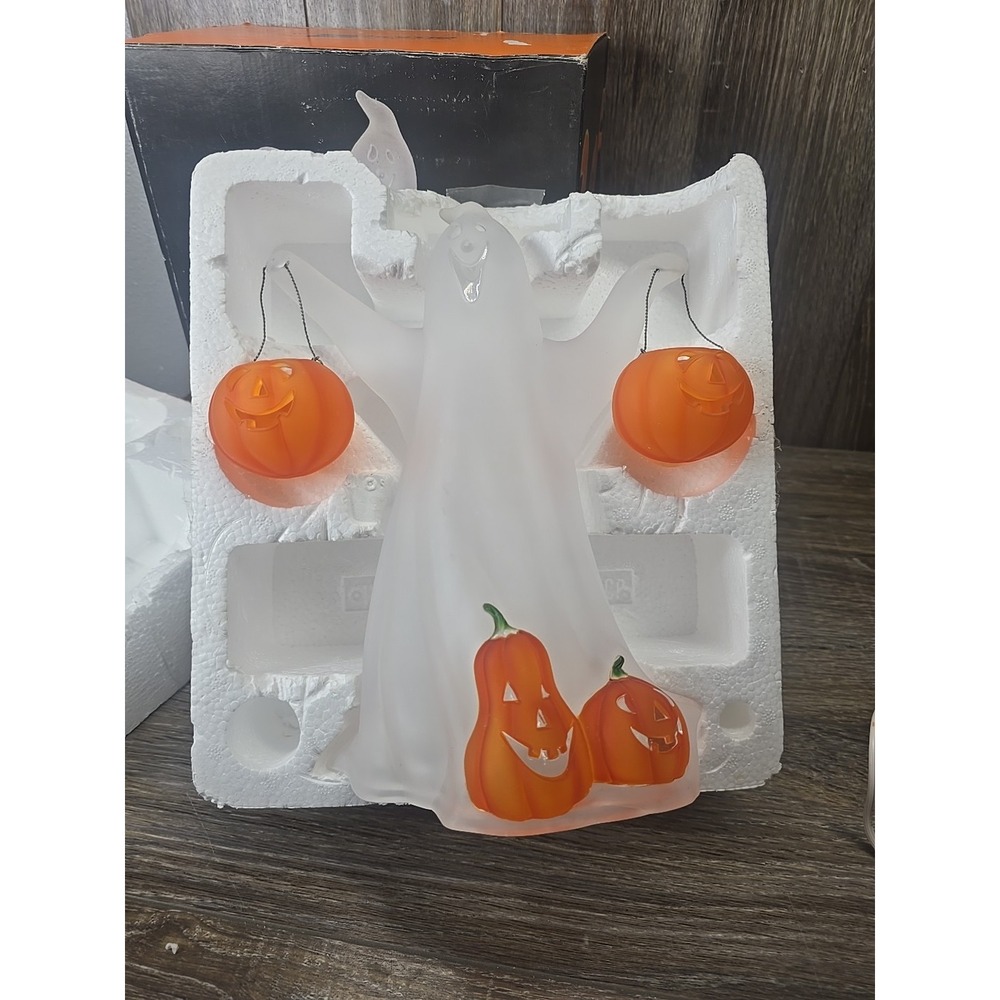 2002 JC Penney‎ Home Collection Acrylic Ghost Light W/Pumpkins Halloween - Picture 10 of 10